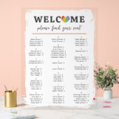 Aquarelle Coeur gay Mariage lesbien Carte de siège (Mariage)