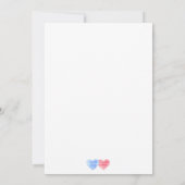 Aquarelle Coeur Genre Révéler Invitations (Dos)