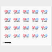 Aquarelle Coeur Genre Révéler Sticker Partie (Feuille)