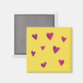 Aquarelle Coeur Melody Magnet (Recto/Verso)