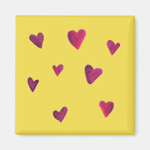 Aquarelle Coeur Melody Magnet