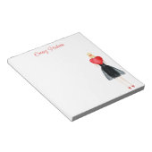 Aquarelle Coeur Mode Fille Bloc-notes (Incliné)