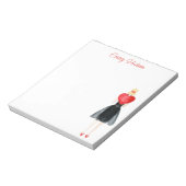 Aquarelle Coeur Mode Fille Bloc-notes (Tourné)