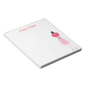 Aquarelle Coeur Mode Fille Bloc-notes (Incliné)