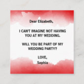 Aquarelle Coeur Serez-Vous Ma Carte D'Épouse (Dos)