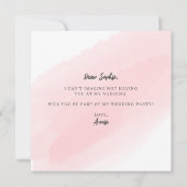 Aquarelle Coeur Serez-Vous Ma Carte D'Épouse (Dos)