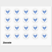Aquarelle Coeurs Baby shower Favoriser Sticker (Feuille)