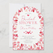 Aquarelle Coeurs Douche nuptiale Invitation (Devant)