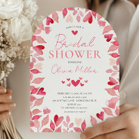Aquarelle Coeurs Douche nuptiale Invitation