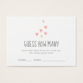 Aquarelle Coeurs fille Devinez combien de baisers (Devant)