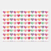 Aquarelle Coeurs Valentine's Wrapping Papier (Devant)