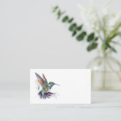 Aquarelle Colibri Cartes de visite (Debout devant)
