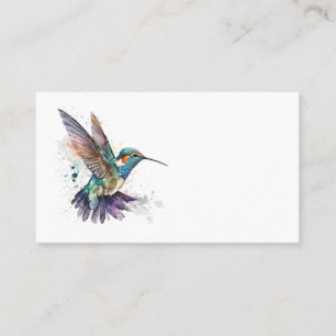Aquarelle Colibri Cartes de visite