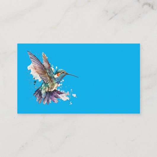 Aquarelle Colibri Cartes de visite (Devant)