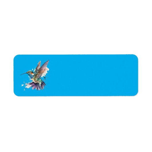 Aquarelle Colibri Étiquettes de adresse (Devant)