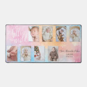 Aquarelle Collage bébé 8 photos avec script person (Recto)