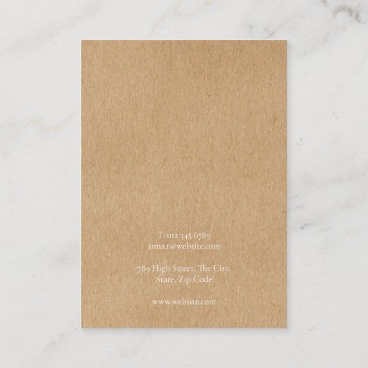 Aquarelle Collier Verdure Bijoux Carte d'affichage (Dos)