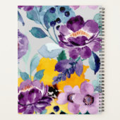 aquarelle coloré élégant Floral Planner (Dos)