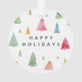 Aquarelle Colorée Arbres de Noël (devant)