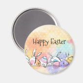 Aquarelle colorée Bonne Pâques | Magnet (Recto/Verso)