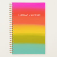 Aquarelle colorée Bright Rainbow Stripes Nom