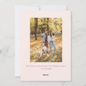 Aquarelle colorée Carte de Noël Wreath Holiday (Dos)