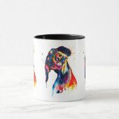Aquarelle colorée Dachshund Mug (Centre)