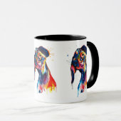 Aquarelle colorée Dachshund Mug (Devant droit)