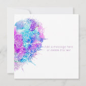 Aquarelle colorée Doodle Heart Carte de remercieme (Dos)