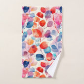 Aquarelle colorée Eucalyptus Feuilles (Serviette à main)