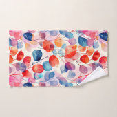 Aquarelle colorée Eucalyptus Feuilles (Serviette à main)