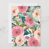 Aquarelle colorée Faire-part de mariage (Dos)