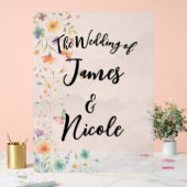 Aquarelle colorée Floral Butterfly Mariage (Mariage)