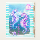 Aquarelle colorée Hippocampe Sea Life Planner (Dos)