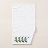 Aquarelle colorée Hummingbirds Fleurs (Serviette à main)