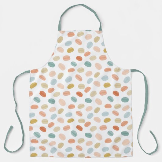 Aquarelle colorée Macarons tablier (Recto)