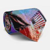 Aquarelle colorée moderne cravate murale (Roulé)