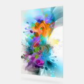 Aquarelle colorée Musique trible Clef (Angle)