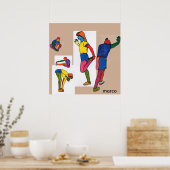 Aquarelle colorée noStretch Exercises Poster (Cuisine)