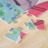 Aquarelle colorée Oeufs de Pâques Puzzles (Côté)