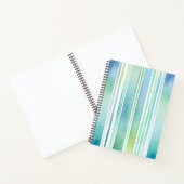 Aquarelle colorée rayures Carnet spiral (Intérieur)