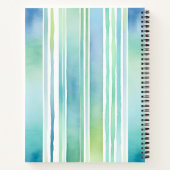 Aquarelle colorée rayures Carnet spiral (Dos)
