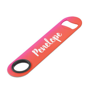 Aquarelle colorée Rouge rose Monogramme Nom du scr