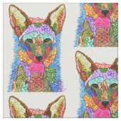 Aquarelle colorée tissu de coyote (Fermer)