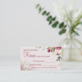 Aquarelle Combien de baisers jeu de carte de Fête  (Debout devant)