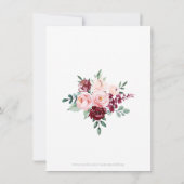 Aquarelle commémorative Merci Sympathy Floral (Dos)