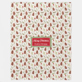 Aquarelle cônes de pin vert pastel couverture fest (Devant)