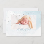 Aquarelle Confettis Remerciement Naissance Fille Kaart (Voorkant)