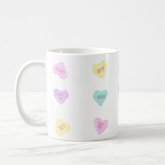 Aquarelle Convo Heartz BFF Mug (Gauche)