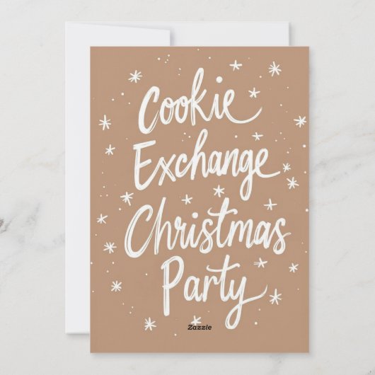 Aquarelle Cookie Exchange Invitation de Noël (Dos)